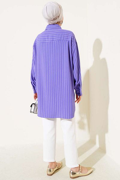 Kirazgym Vertical Striped Loose Shirt