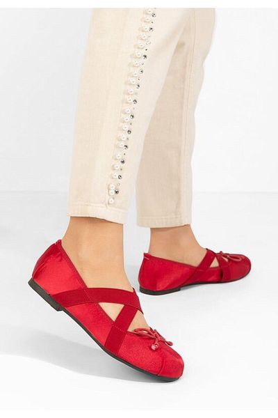 B T Shoes Balerini dama Richelle rosii