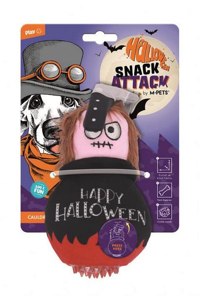 M-PETS Halloween Cauldron Snack Attack Dog Toy
