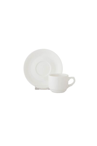Dania A set of white Turkish coffee cups, 12 pieces (6 cups + 6 saucers)