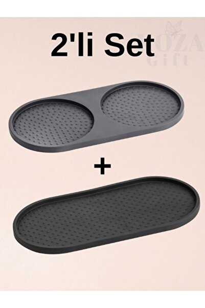 keyfisepet en keyifli sepet İkili Silikon Kaymaz Yağdanlık Altlığı Tepsisi Sunum tepsisi
