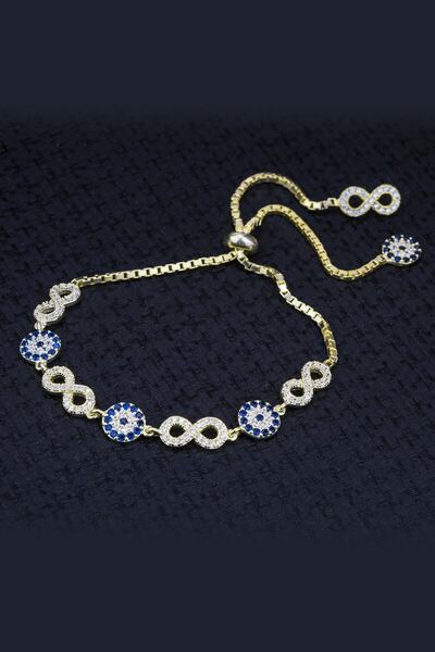 Else Silver Nazarlı Sonsuzluklu Gümüş Bayan Bilekliği