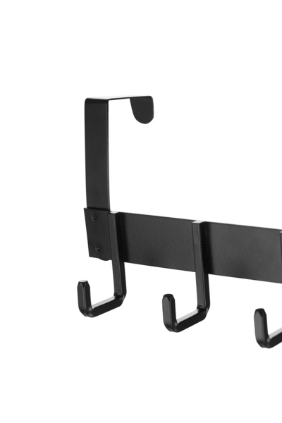vipgross Practical and Stylish 7-Hook Metal Door Back Hanger - 45 kg Load Capacity, Black Geyi̇k