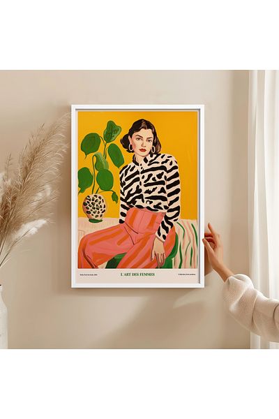 HOMEPACK Single Wooden Framed Painting One Piece Poster Painting Tk/1311