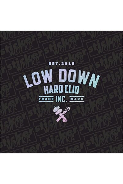 Sticker Works ملصق زجاجي خلفي من Low Down Hard Clio
