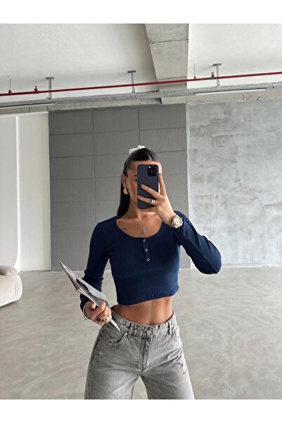 mydukkan.co Bluză cu detaliu snap