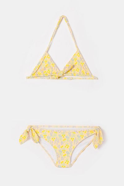 Woody 2-8 Years Old Girl Upf50+ Protection Bikini-Yac - 962-Lavender Printed Yellow