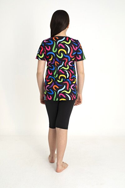 SEBOTEKS Girl's Swimsuit with Short Sleeve Tights 35107