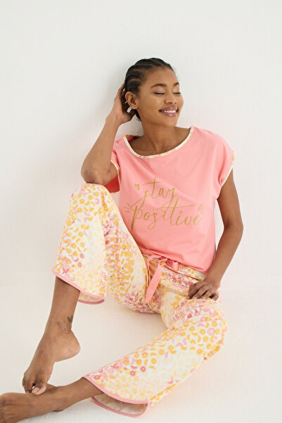 İPEKTENİM Set de pijamale cu modele cu detaliu de țevi