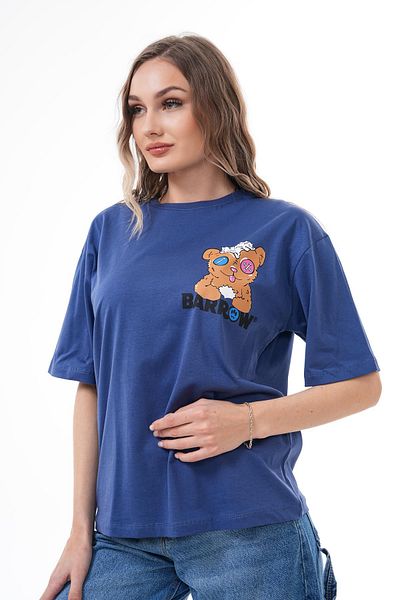 ŞİMAL Women's Back Print Detailed Crew Neck Oversize T-Shirt 250117   -