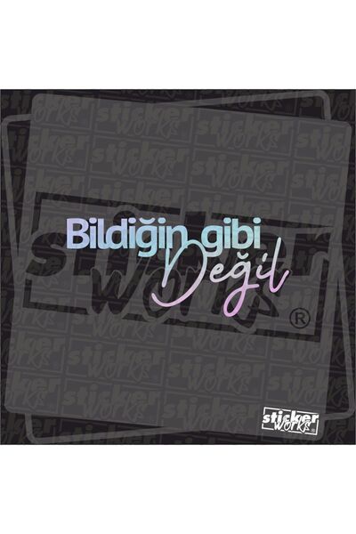 Sticker Works ملصق ليس كما تعرف