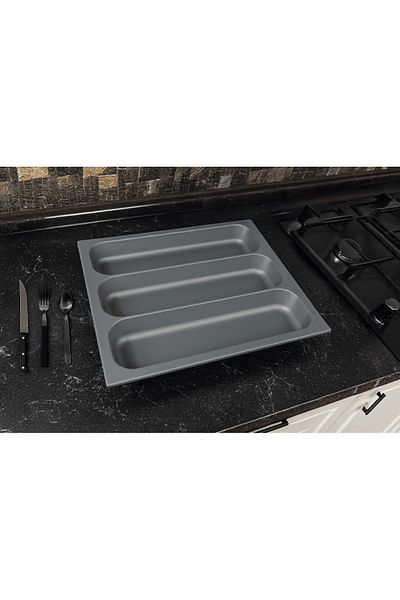 ELDİPA 3 θήκες Κομμένο Modular Συρτάρι Κουτάλια - Organizer 32x34 cm