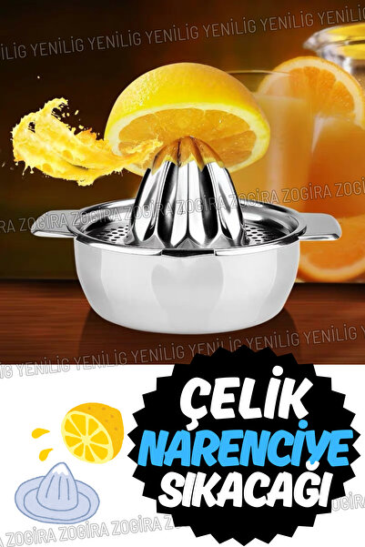 Yenilig Stainless Steel Lemon Pomegranate Squeezer Ergonomic Design Core Filter Durable and Easy to Clean