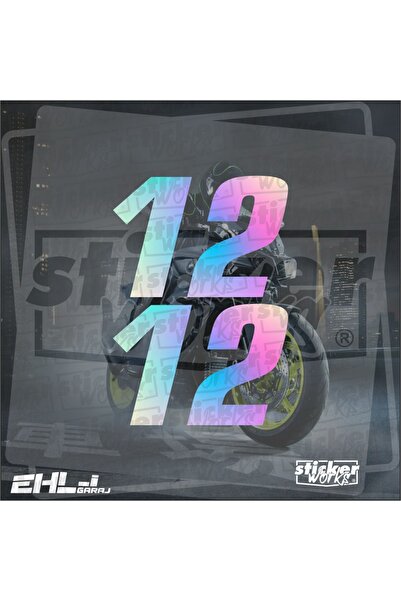 Sticker Works 2 ملصق محرك رقم 12 - هولوجرام
