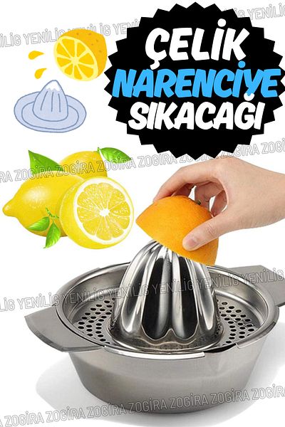 Yenilig Stainless Steel Lemon Pomegranate Squeezer Ergonomic Design Core Filter Durable and Easy to Clean