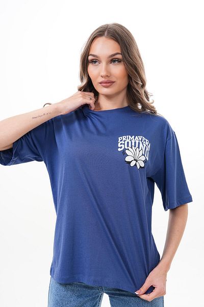 ŞİMAL Women's Back Print Detailed Crew Neck Oversize T-Shirt 250116   -