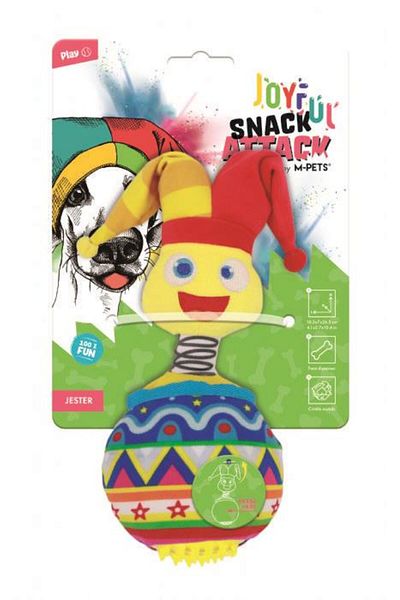 M-PETS Joyful Jester Snack Attack Dog Toy