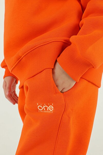 Black One Σετ αθλητικής φόρμας για κορίτσια - με γιακά και λεπτομέρεια με στάμπα