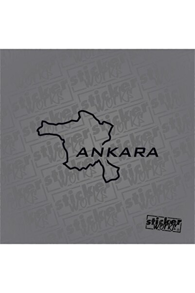 Sticker Works ملصق خريطة أنقرة