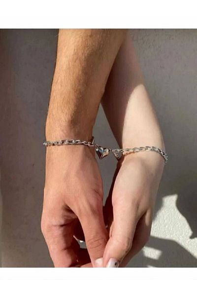 VerdeHome Magnetic Heart Bracelet - 2-Piece Lover Couple Bracelet - Heart Bracelet - Mother's Day Gift