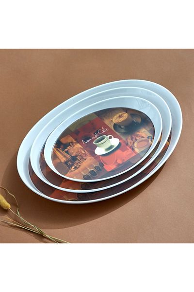 Home Box Classic 3-Piece Oval Tray Set