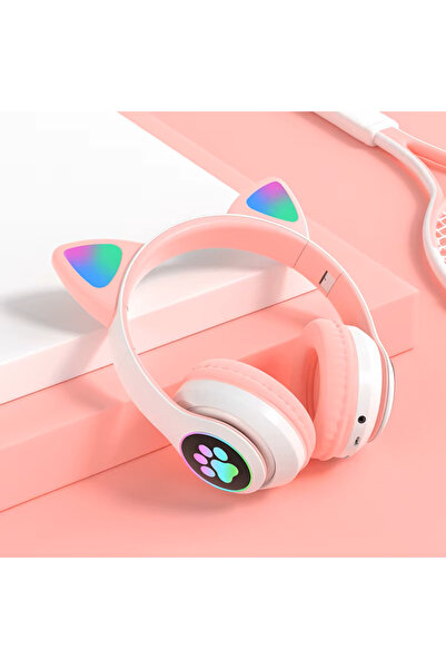 Rabee SD Kart Girişli Bluetooth Kulaklık V5.0 Kafa Üstü Katlanabilir RGB Led ...