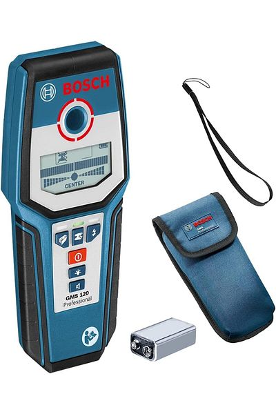 Bosch Bosch GMS 120 Wall Detector - Simple and easy to use, ideal for renovation work, powered by 1 x 9V 6A battery
