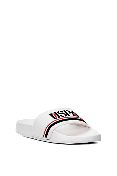 U.S. Polo Assn. 5m Band 5Fx Men's Flat Slippers - White U.S. Polo Assn. 10198404