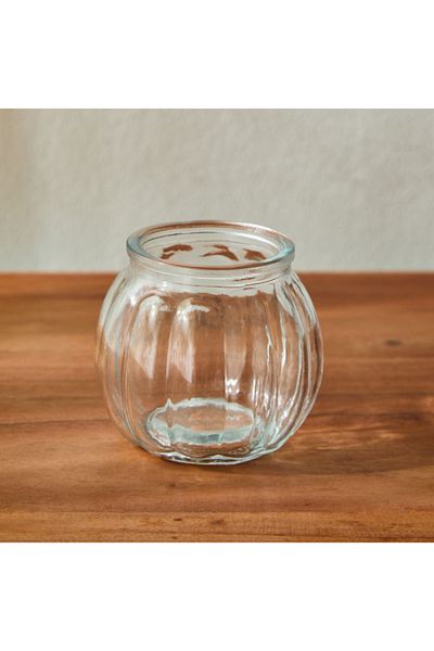 Home Box Kler Clear Glass Tealight Holder - 8x8x7 cm