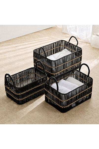 Home Box Ebony Storage Baskets - Set of 3