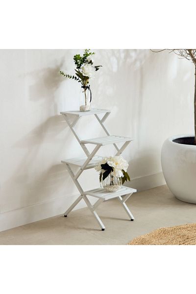Home Box Vista Modern Metal 4-Tier Planter Stand - 37.5x25.5x61.5 cm