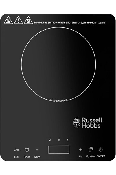 RUSSELL HOBBS Tek İndüksiyonlu Pişirme Tezgahı,2000W, Kompakt Tasarım, Sıcaklık Kontrolü