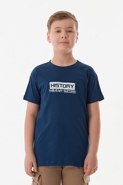 Fulla Moda Tricou pentru băiat cu imprimeu text istorie