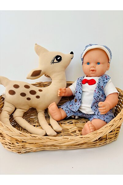 Tomuycuk Navy Blue Baby Boy Set - Tuxedo Baby Set with Bow Tie - Set of 3