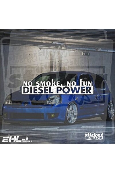 Sticker Works المنتج - ملصق طاقة الديزل بدون دخان بدون متعة