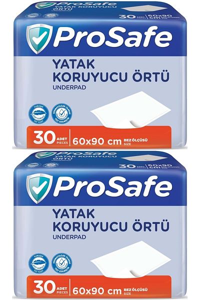 PROSAFE Patient Bottom Opening Mattress Protector Cover 60*90cm 60 Pieces (2Pk*30)