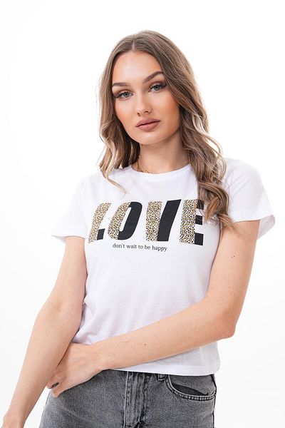 ŞİMAL Women's Printed Crew Neck T-Shirt 250149   -