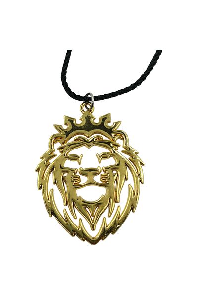 NMC Decorative Lion Face Car Hanging Pendant - with High Quality Hanging Chain Gold-Toned Finish, 1 Pcs