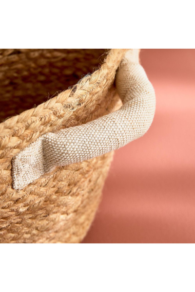 Home Box Bella Jute Mora Pot Cover with Juco Handle - 21x21x19 cm