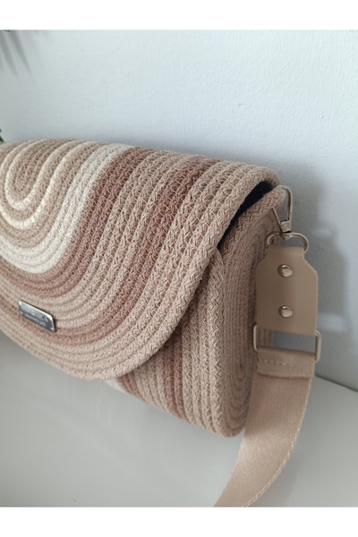 VeronicA Gökkuşağı Omuz Çantası Büyük Boy Tress Kalın Askılı