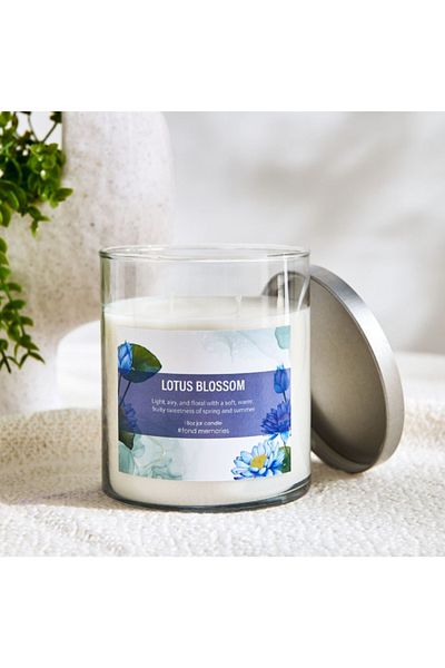 Home Box Aure 18oz Glass Jar Candle with Metal Lid - 10.7x13.2 cm