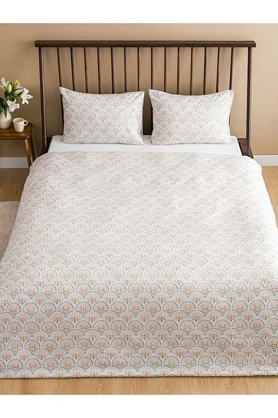 LC Waikiki Lcw Floral Patterned Double Duvet Cover Set