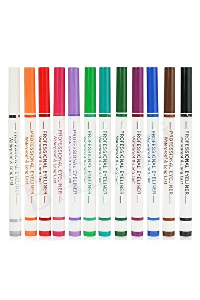 BALCHİ 10 Renk Likit Eyeliner Seti Waterproof Eyeliner-soyulabilir Eyeliner