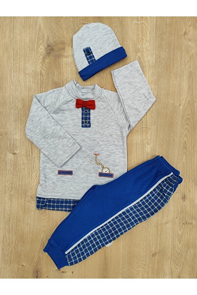 Tomuycuk 3-Piece Baby Boy Suit Sweat Long Sleeve Newborn Baby Suits Outfits Baby Clothing