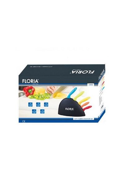 Floria 5 Piece Knife Set With Holder Zln-1150