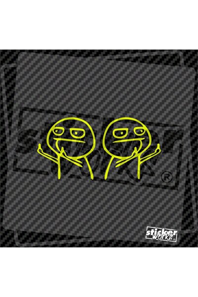 Sticker Works ملصق باد بوي باللون الأصفر النيون