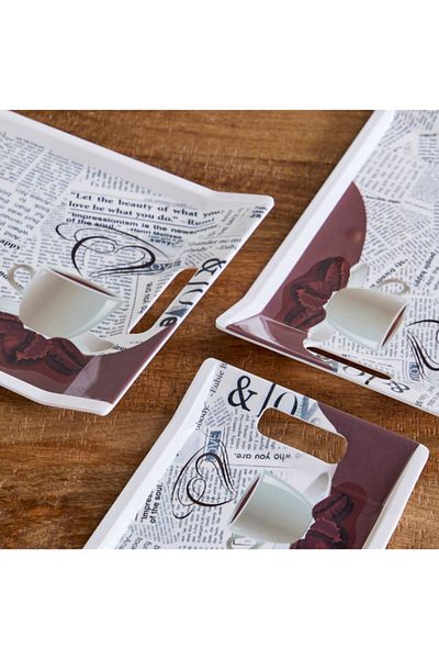 Home Box Stylo 3-Piece Serving Tray Set