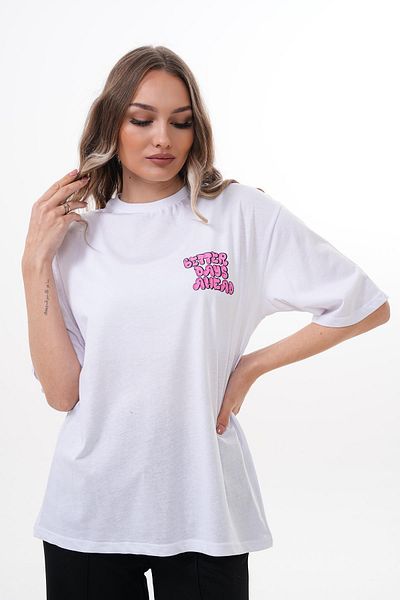 ŞİMAL Women's Back Print Detailed Crew Neck Oversize T-Shirt 250151   -