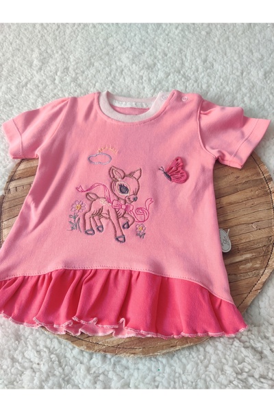 Tomuycuk 3-Piece Baby Girl Kids Set Pink Summer Gift 3-6-9-12 Months Baby Sets Outfits Clothes