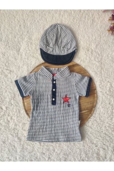 Tomuycuk 3-Piece Baby Boy Set 3-6-9-12 Months Gray Sweat Baby Sets Outfits Baby Clothing